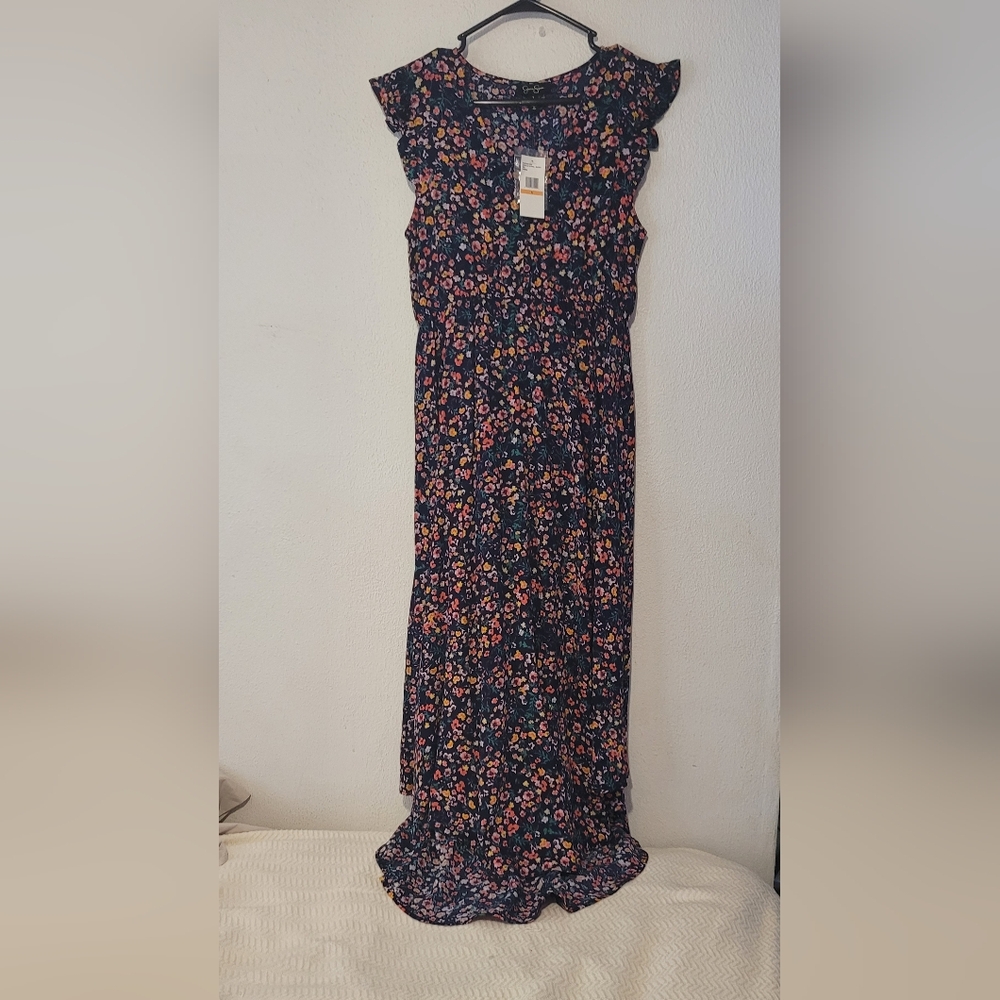 Jessica Simpson Hi Low Gabbie - Acrylic Floral (Navy & Floral)